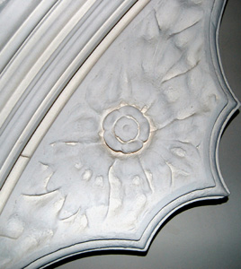 Detail of the tomb recess on the north wall of the north aisle February 2011